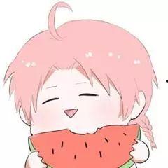 简单吃瓜头像女孩动漫,捕捉日常的欢乐瞬间